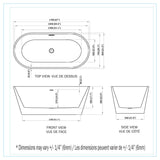 Aldine-67-BLK Freestanding Bathtub