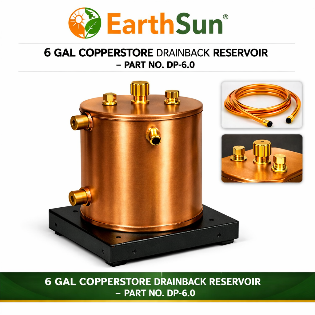 SunEarth CopperStor Drainback Reservoir 6.0 Gal