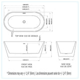 Aldine-59-BLK Freestanding Bathtub