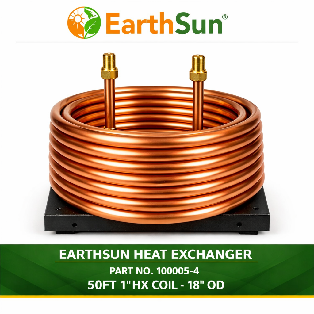 SunEarth Heat Exchanger 50FT 1" HX Coil