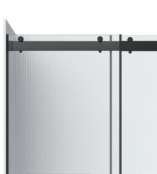 A&E Bath Flora 36x48 Fluted Glass Shower Kit