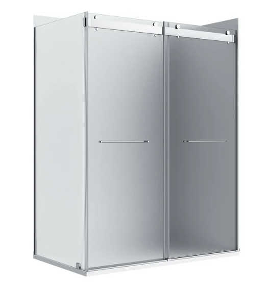 A&E Bath Flora 36x48 Frosted Glass Shower Kit