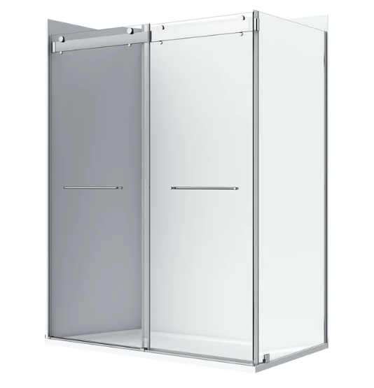 A&E Bath Flora 36x48 Clear Glass Shower Kit