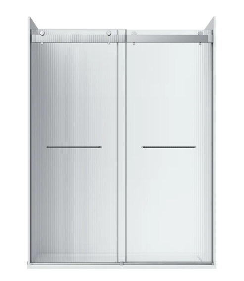 A&E Bath Flora 60 Fluted Glass Shower Kit