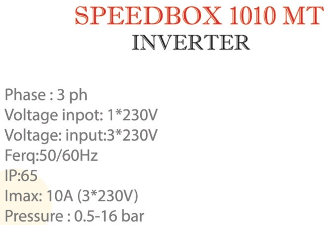 Gol SPEEDBOX - Inverter 1010 MT-60Hz- PSI +