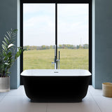 Mina-59-BLK Freestanding Bathtub