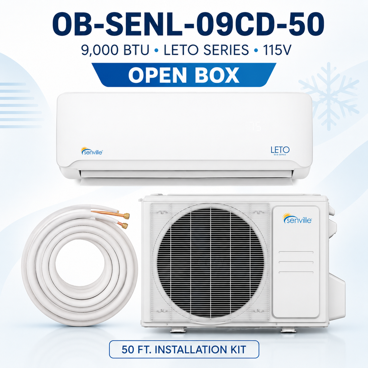 Open-Box Senville 9K LETO 115V Mini Split AC/Heat Pump