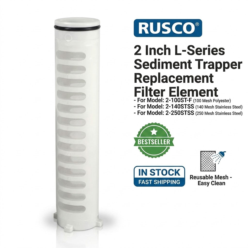 Rusco 2 Inch L-Series Sediment Trapper Replacement Filter Elements | Genuine Rusco Screens