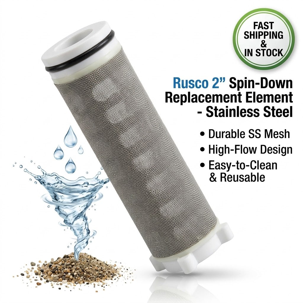 Rusco 2" Spin-Down Replacement Filter Elements - Polyester & Stainless Steel Screens