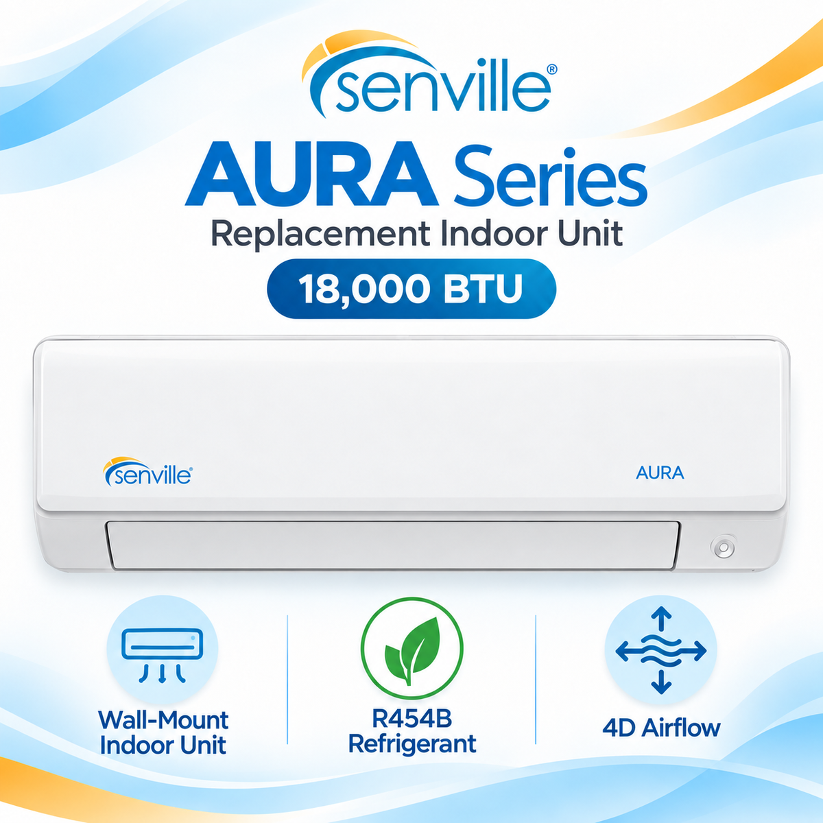 Senville AURA Mini Split Replacement Indoor Wall-Mount Units