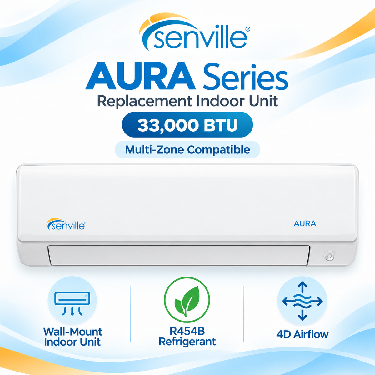 Senville AURA Mini Split Replacement Indoor Wall-Mount Units