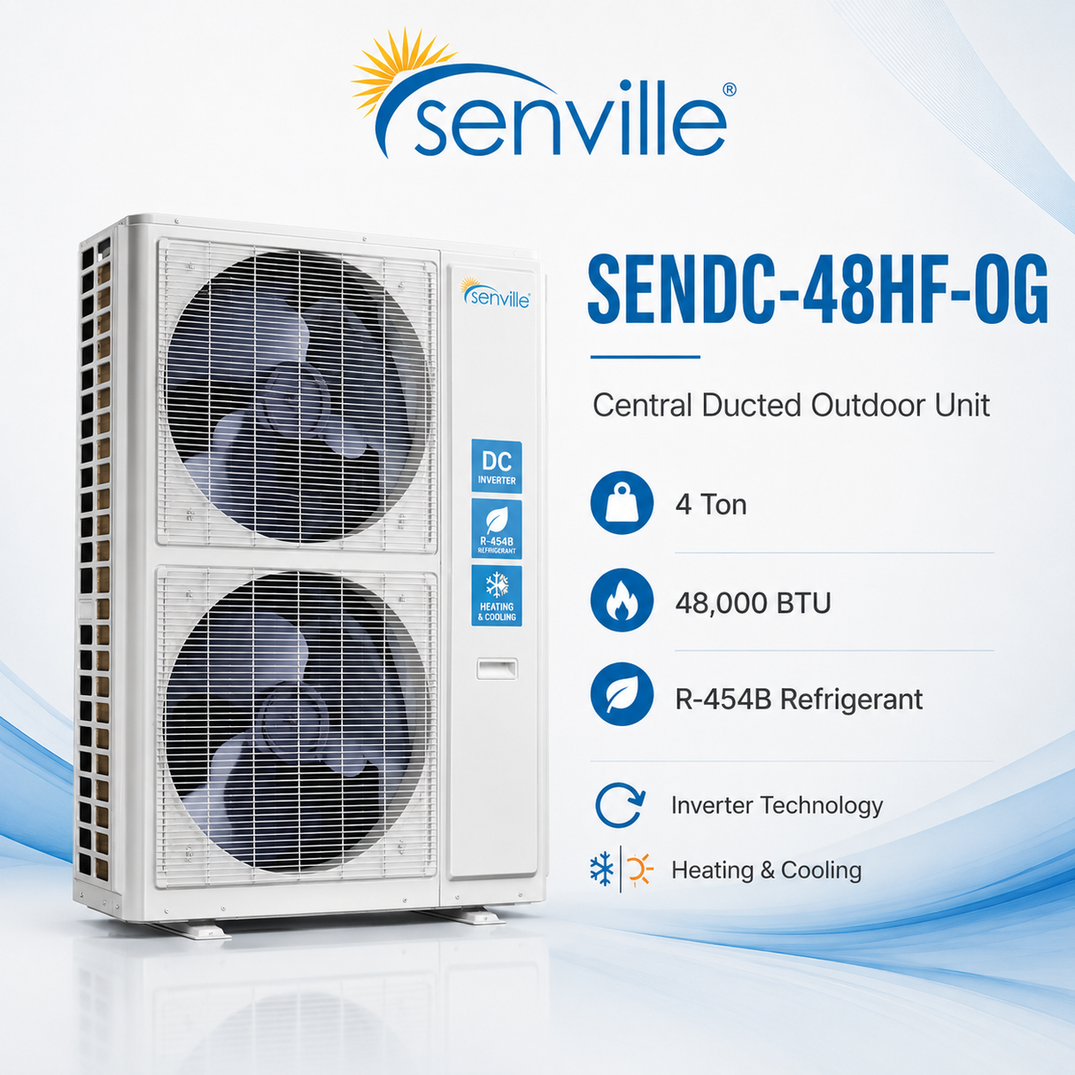 Senville SENDC Central Ducted Outdoor Heat Pump Units | 2, 4 & 5 Ton