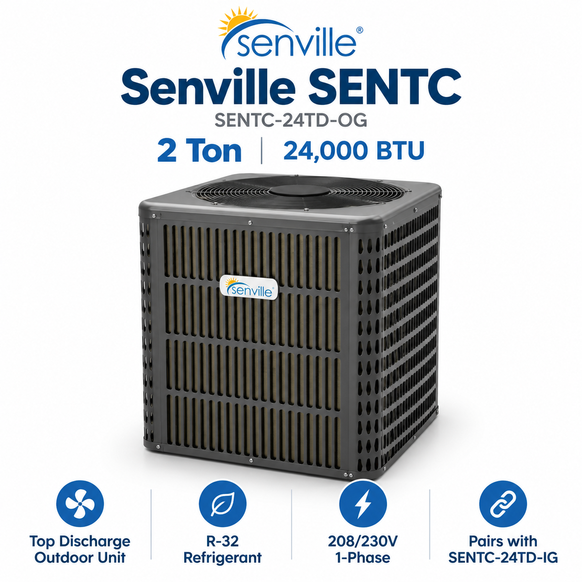 Senville SENTC Top Discharge Outdoor Units | 2–5 Ton