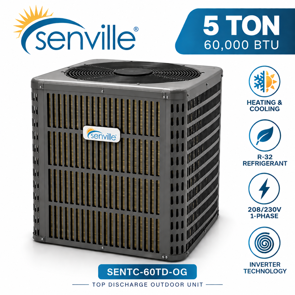 Senville SENTC Top Discharge Outdoor Units | 2–5 Ton