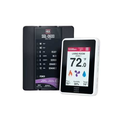 HBX-SGL-0600 Single Zone Relay WITH 1 X THM tstat