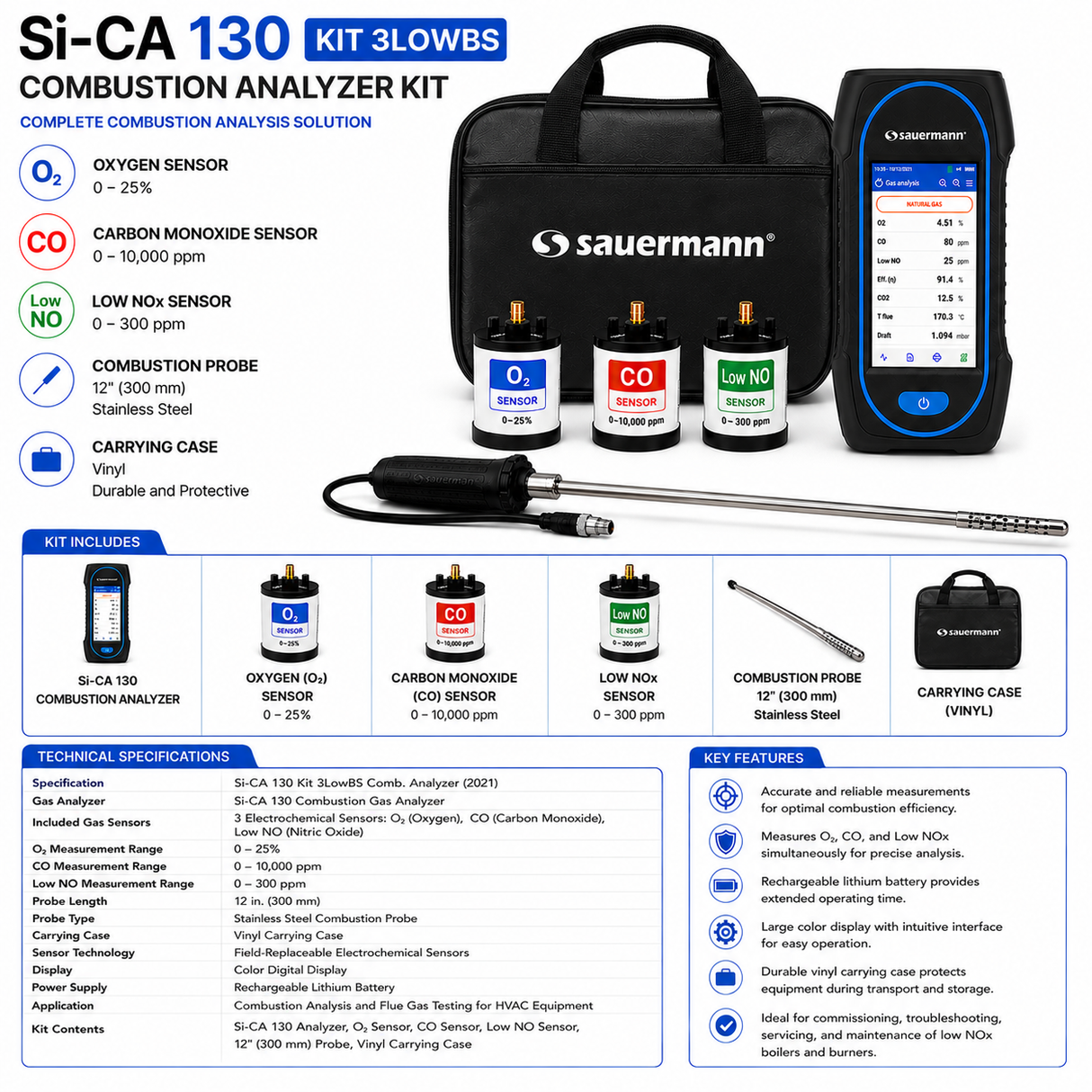 Sauermann Si-CA 130 Kit 3LowBS