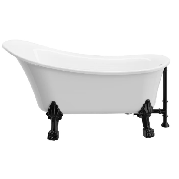 A&E Bath Diane 59" Freestanding Classical Clawfoot Acrylic Bathtub