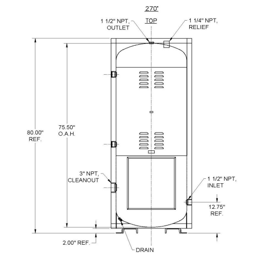 SANCO2 200 Gallon + 30kw ECO-200SW30 Swing Tank