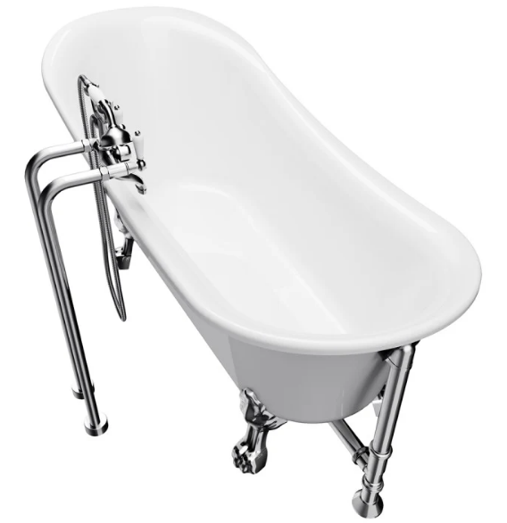 A&E Bath Diane 69" Freestanding Classical Clawfoot Acrylic Bathtub