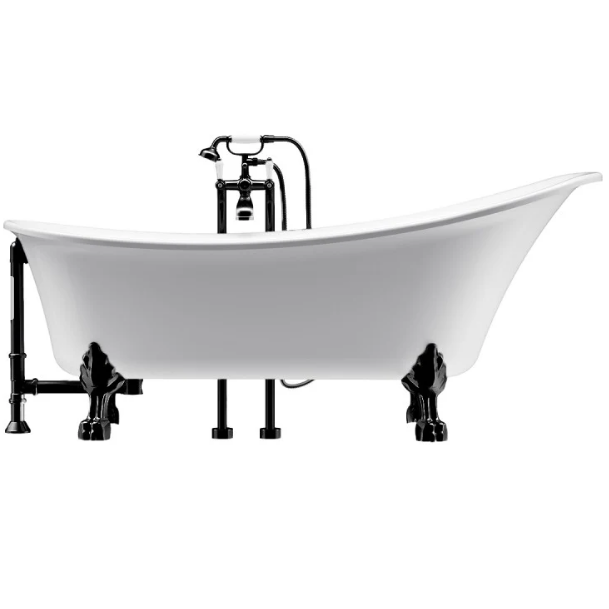A&E Bath Diane 69" Freestanding Classical Clawfoot Acrylic Bathtub