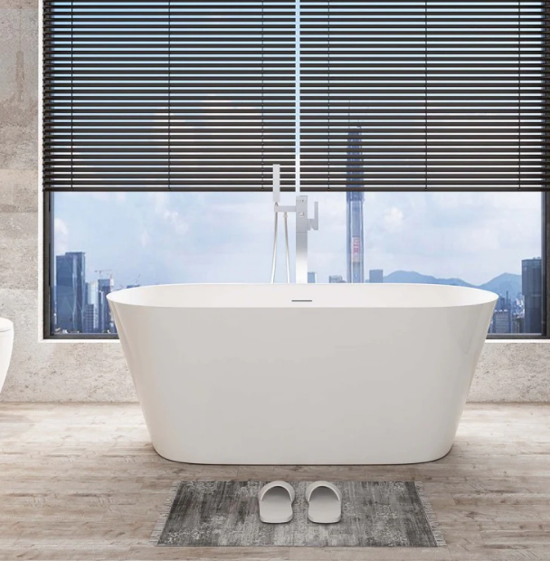 A&E Bath Anabelle 59"/67" Freestanding Deluxe Family Acrylic Bathtub