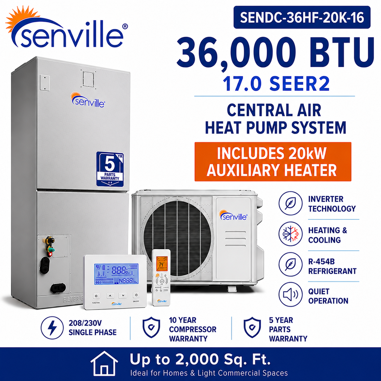 Senville SENDC Central Air Conditioner Heat Pump Systems