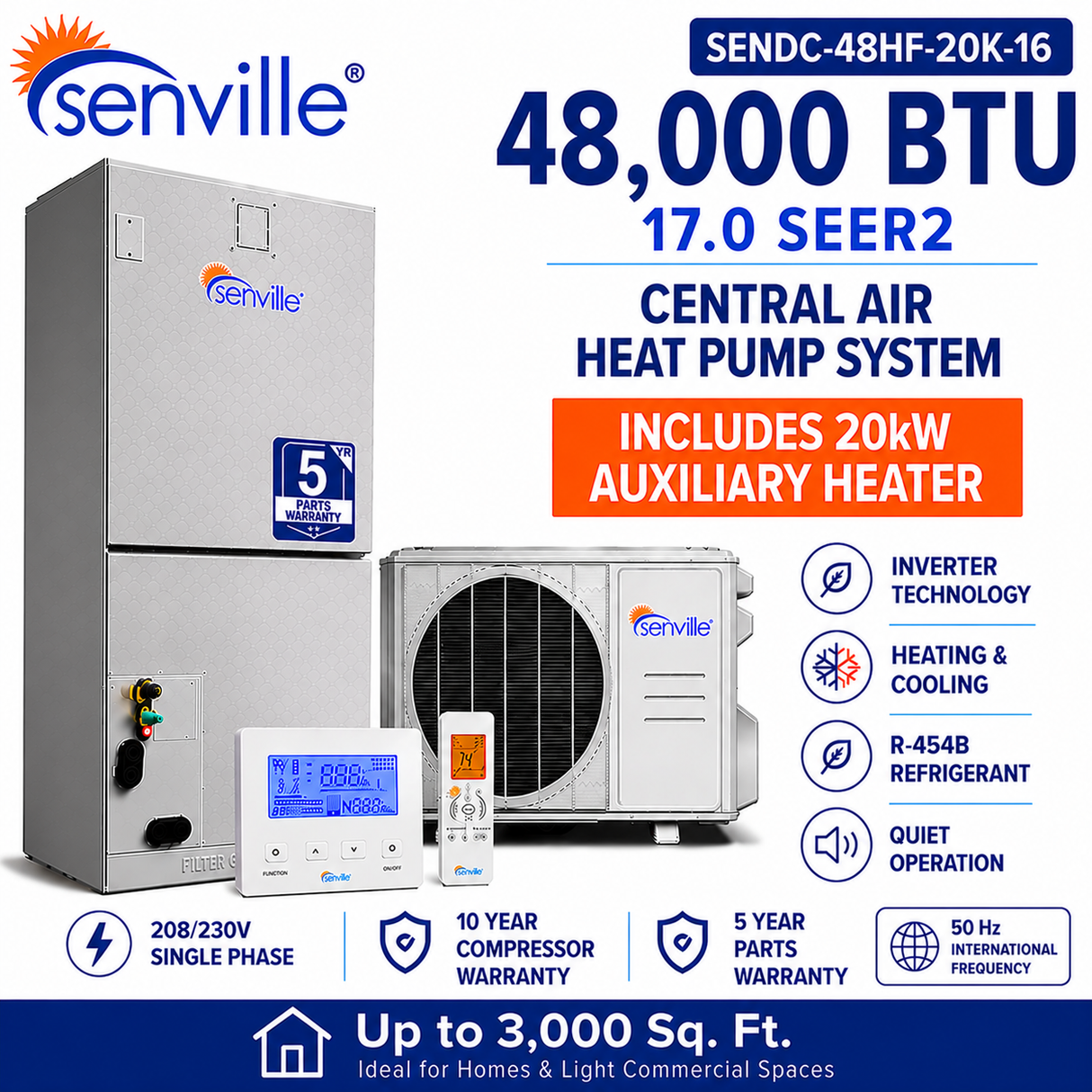 Senville SENDC Central Air Conditioner Heat Pump Systems