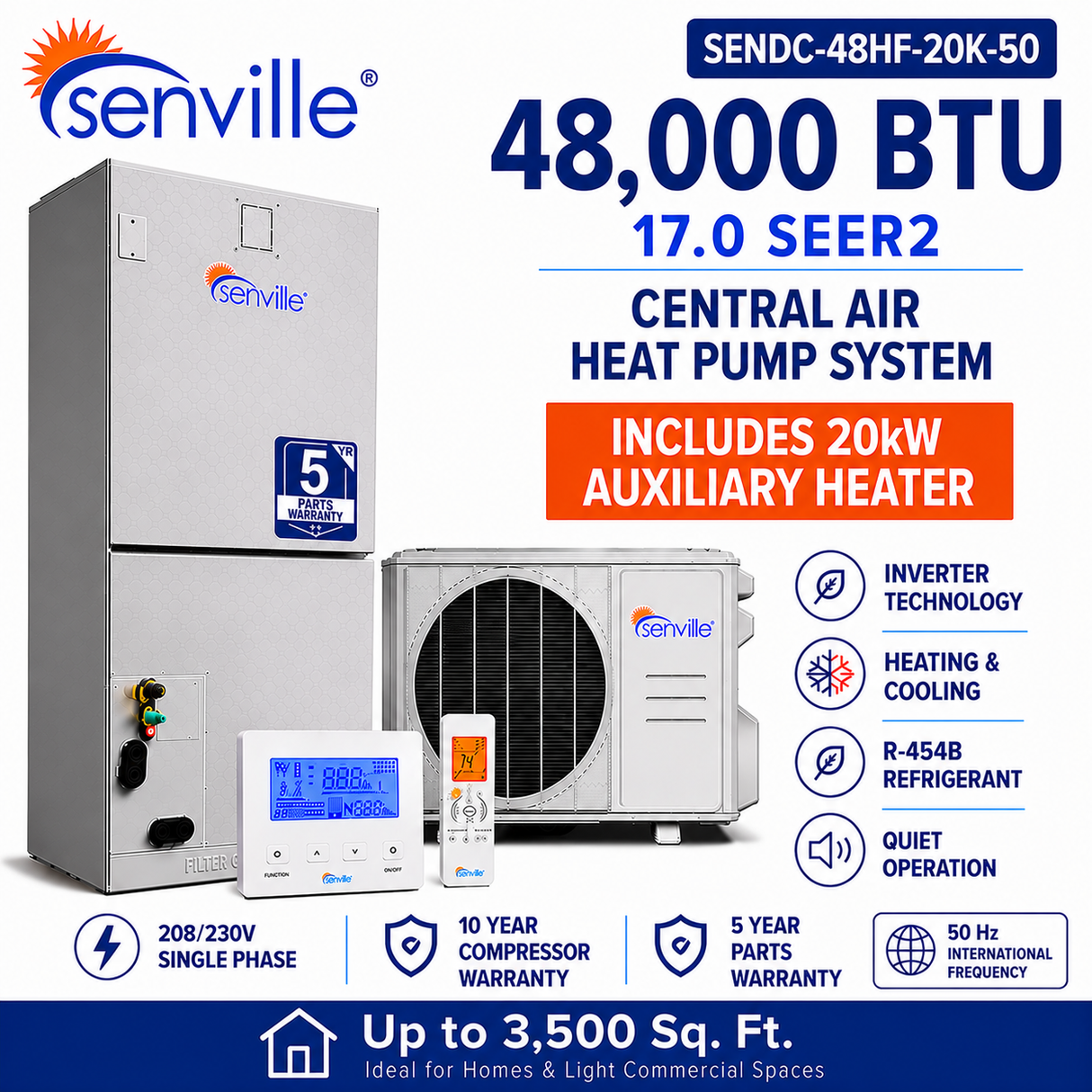 Senville SENDC Central Air Conditioner Heat Pump Systems
