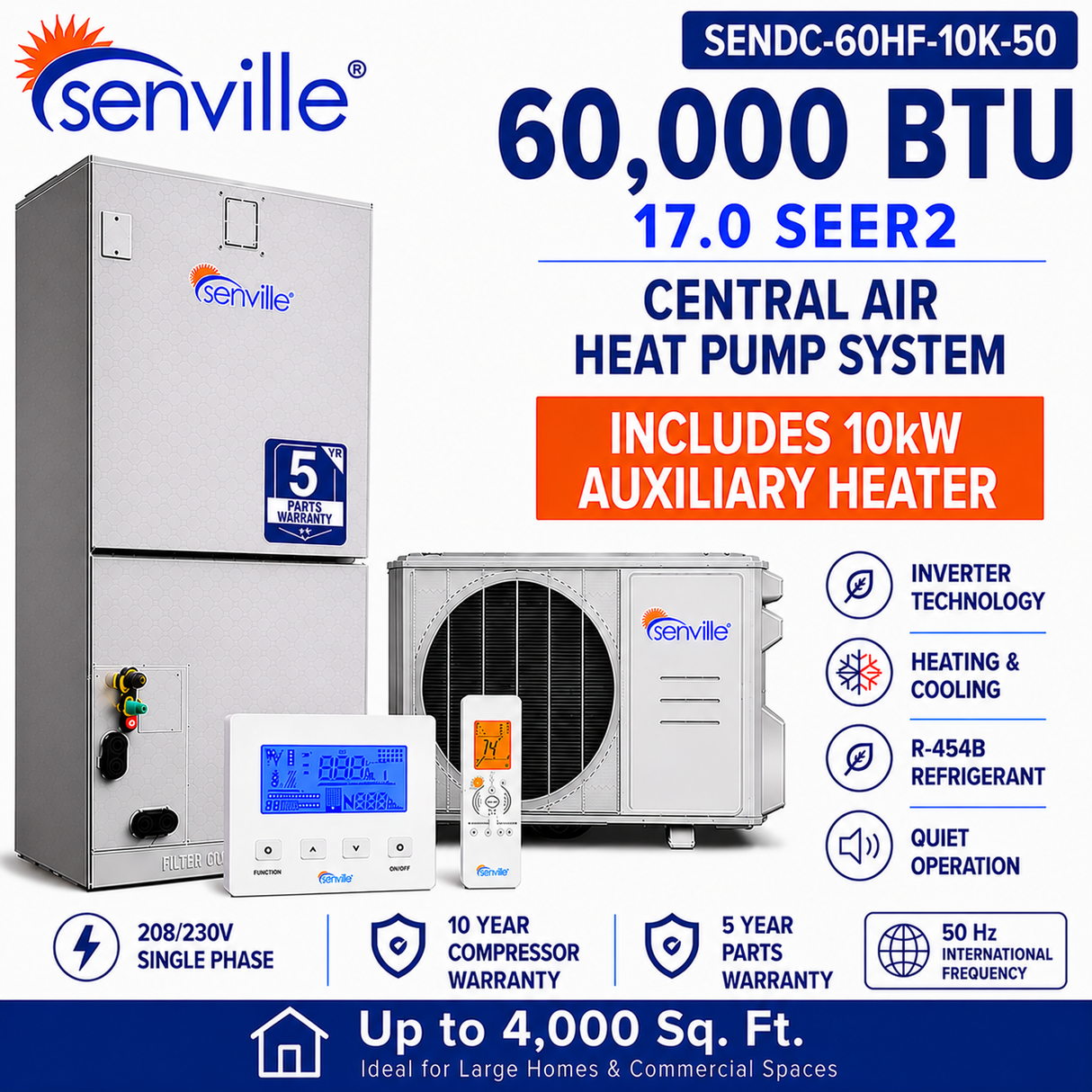 Senville SENDC Central Air Conditioner Heat Pump Systems