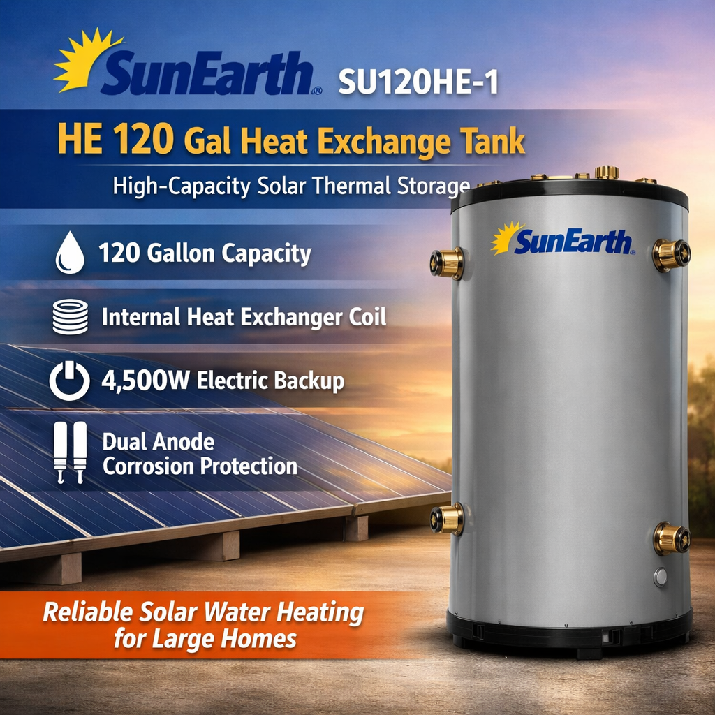 SunEarth SU Heat Exchange Tank 80/120 Gal