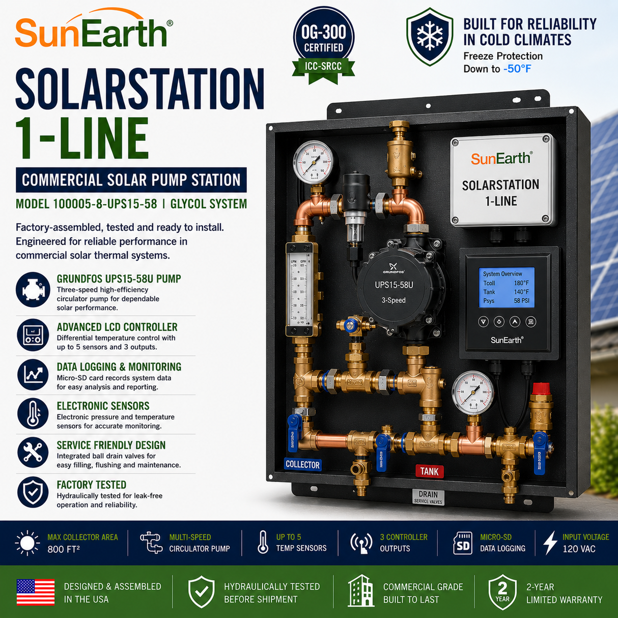 SunEarth SolarStation 1-Line Pump Station