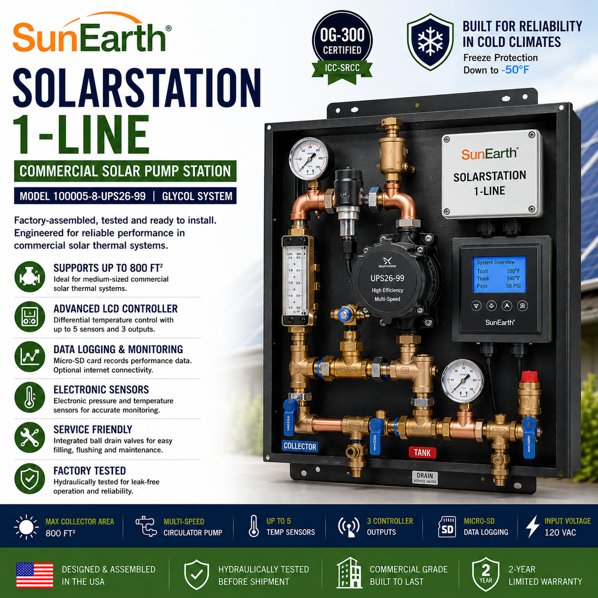 SunEarth SolarStation 1-Line Commercial Pump Station