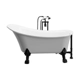 Dorya-59-BLK Freestanding Bathtub