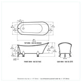 Dorya-BLK Freestanding Bathtub