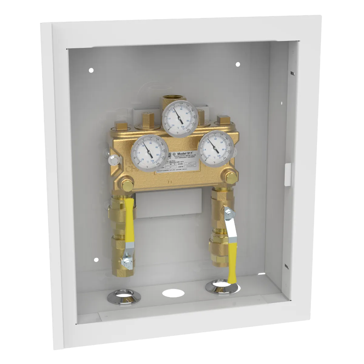 Lawler 911 Thermometer with Inlet Piping Cabinet 84701
