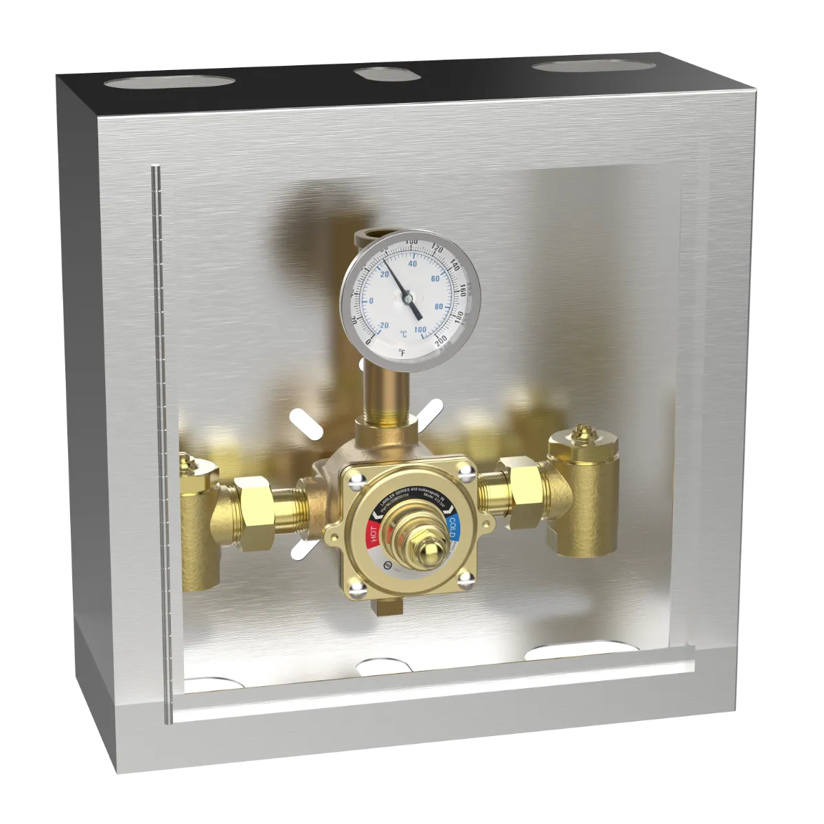 Lawler 410-75 Piped Thermometer Cabinet 86501