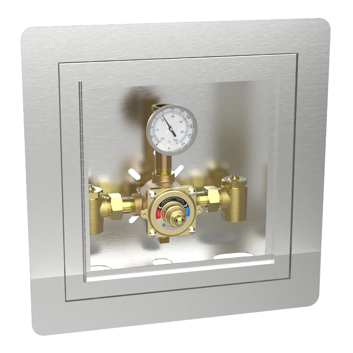 Lawler 410-75 Piped Thermometer Cabinet 86501