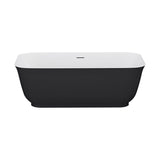 Mina-59-BLK Freestanding Bathtub