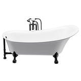 Dorya-BLK Freestanding Bathtub