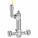 Lawler 86108-05 Series 805 High-Low Mixing Valve With Thermometer & Shutoff Polished Chrome