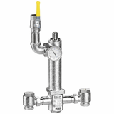 Lawler 86408-05 Series 803 High-Low Mixing Valve With Thermometer & Shutoff Polished Chrome