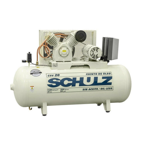 Schulz 560HV20-3 Oil Less Air Compressor - Tank Mounted, Two Stage 932.7541-0