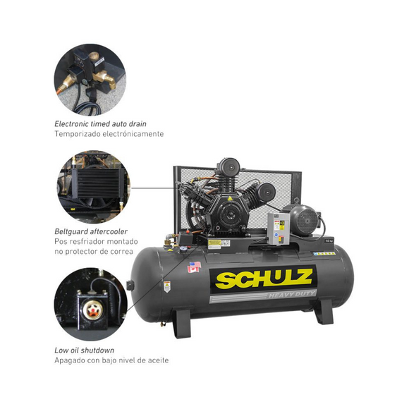 Schulz P15120HW60X-3 Premium MSW 60 MAX Piston Compressor 932.9337-P