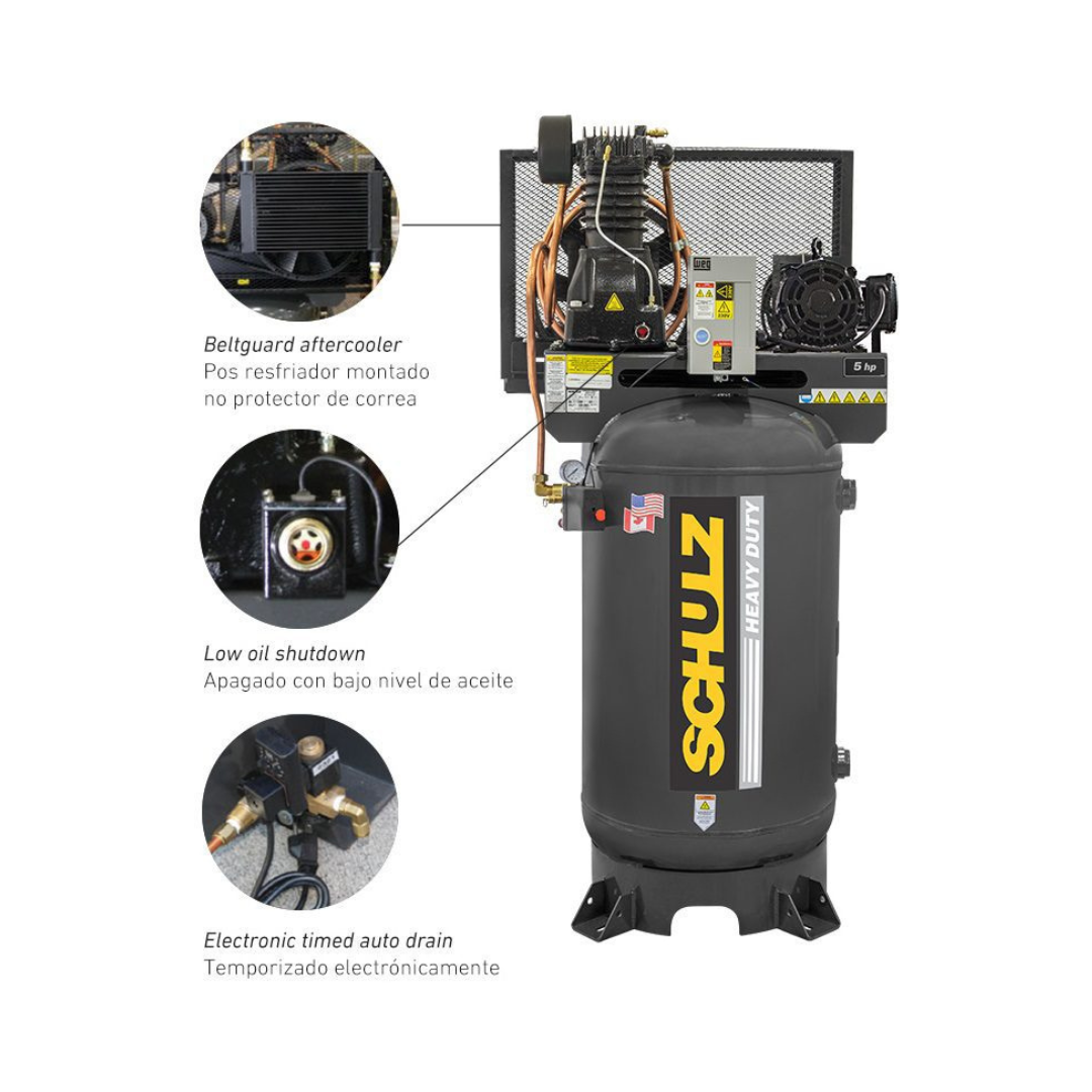 Schulz P7580VL30X-1 Premium MSL30 MAX Piston Compressor 932.9335-0P