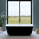 Mina-67-BLK Freestanding Bathtub
