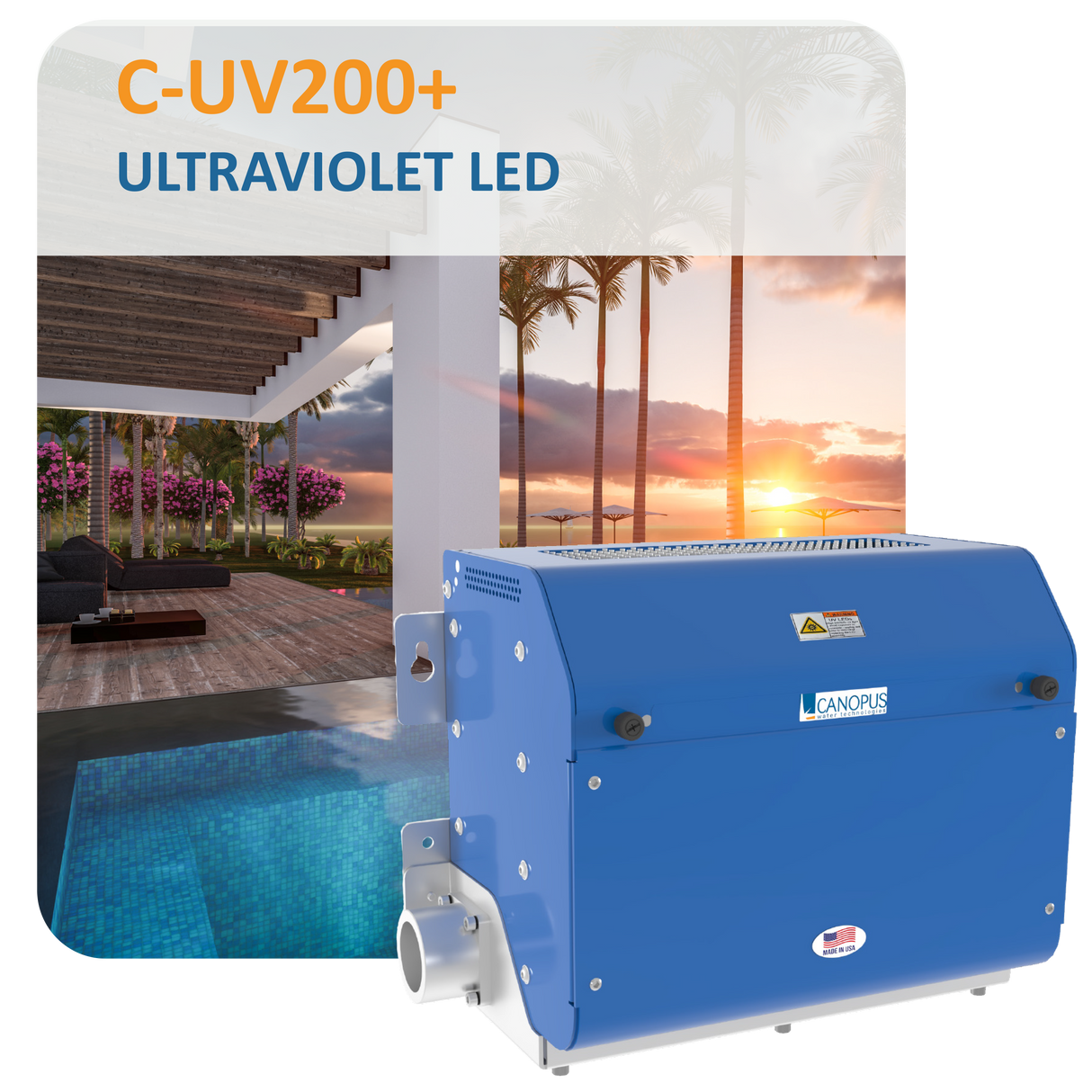 Canopus (30 GPM) LED based UV Water Disinfection System - C-UV200+