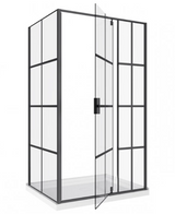 A&E Bath Vienna Black Matte Shower Kit 36x48