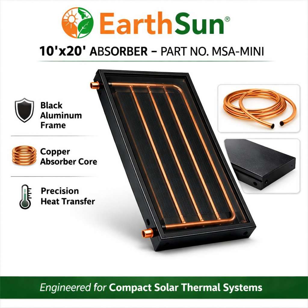 SunEarth Absorber 10x20 Black Aluminum