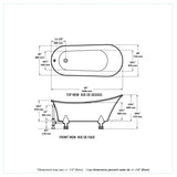 Dorya-59-BLK Freestanding Bathtub