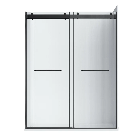 A&E Bath Flora 36x48 Fluted Glass Shower Kit